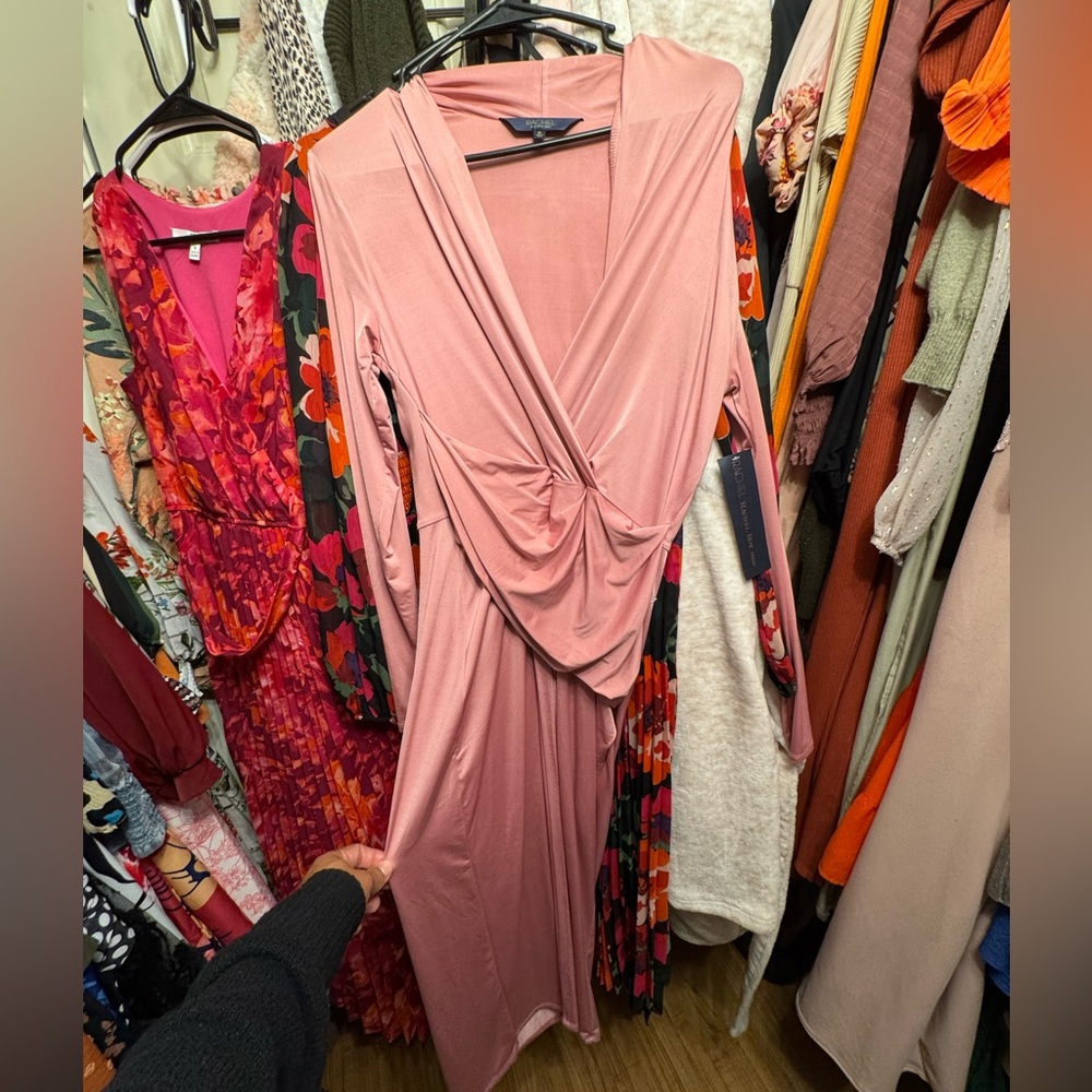 RACHEL Rachel Roy Blush Long Sleeve Dress